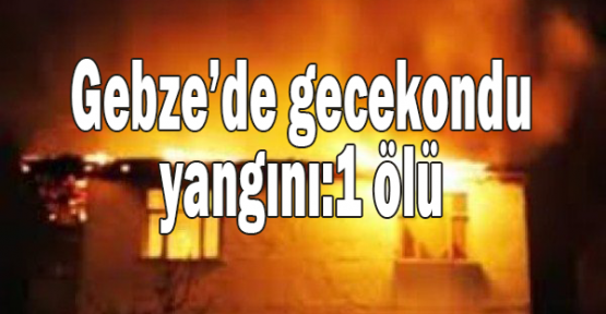 Gebze’de gecekondu yangını:1 ölü