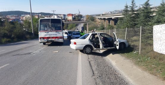  Gebze'de U dönüşü yapan sürücü kazaya neden oldu