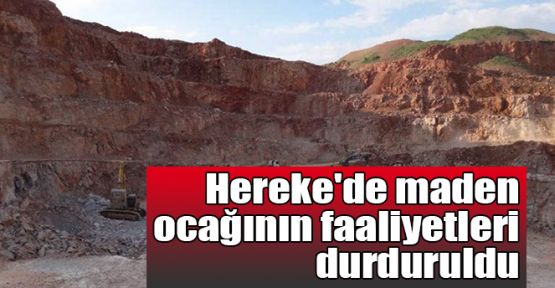  Hereke'de maden ocağının faaliyetleri durduruldu