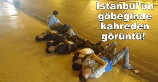  İstanbul'un göbeğinde kahreden görüntü!