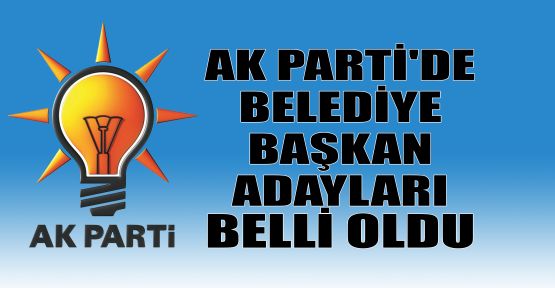  İşte AK Parti'nin belediye başkan adayları