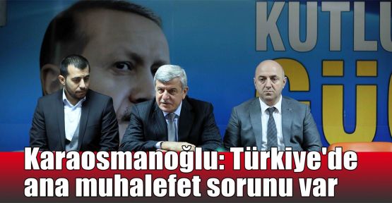   Karaosmanoğlu: Türkiye'de ana muhalefet sorunu var