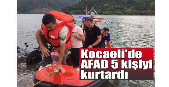  Kocaeli'de AFAD 5 kişiyi kurtardı