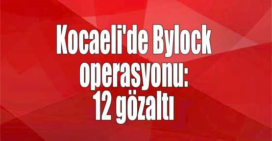Kocaeli'de Bylock operasyonu: 12 gözaltı