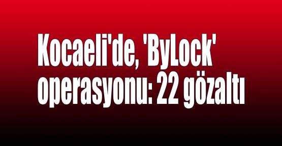 Kocaeli'de, 'ByLock' operasyonu: 22 gözaltı