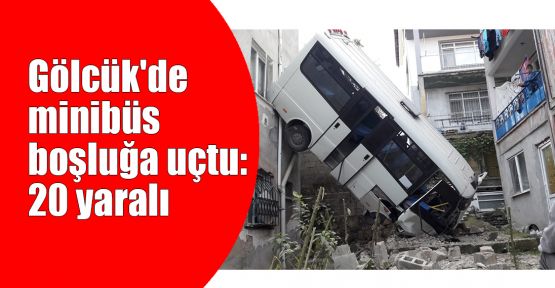 Kocaeli'de minibüs boşluğa uçtu: 20 yaralı