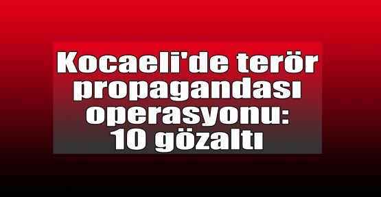   Kocaeli'de terör propagandası operasyonu: 10 gözaltı