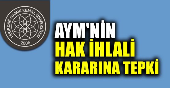  Namık Kemal Üniversitesi'nden AYM'nin 'hak ihlali' kararına tepki