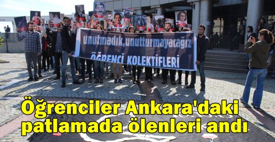 Öğrenciler Ankara'daki patlamada ölenleri andı