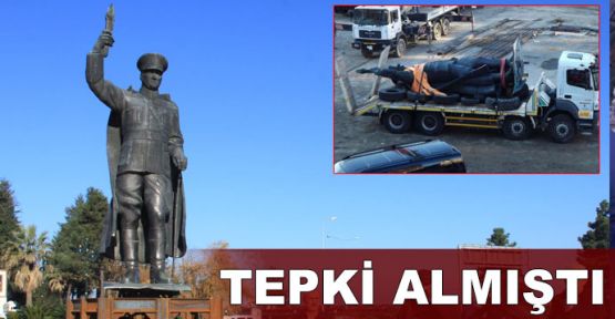  Rize'de Atatürk Anıtı valilik önündeki tören alanına konuldu