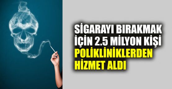  Sigarayı bırakma polikliniklerinden 2,5 milyon kişi hizmet aldı