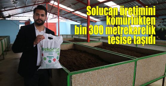 Solucan üretimini kömürlükten bin 300 metrekarelik tesise taşıdı