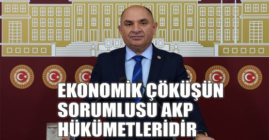 Tarhan: Ekonomik çöküşün sorumlusu AKP hükümetleridir