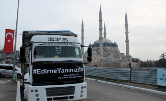 Edirne'den Elazığ'a bir kamyon yardım malzemesi gönderildi
