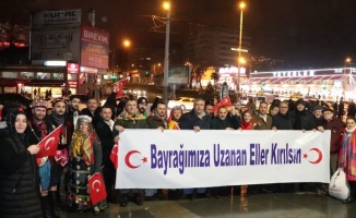 Bursa'da AP'de Türk bayrağı yırtan ırkçı Yunan milletvekiline tepki