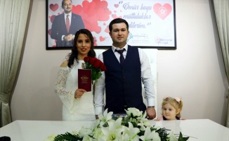 Trakya'da çiftler evlenmek için 