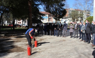 Osmaneli'de yangın söndürme tatbikatı yapıldı
