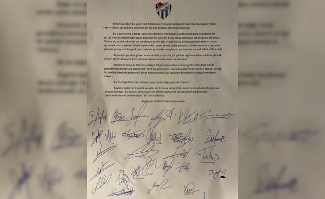 Bursasporlu oyuncular ortak bildiriyle maaşlarının ödenmediğini iddia etti: