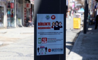 Çok yüksek riskli illerden Edirne'de caddelere bilgilendirici broşür asıldı