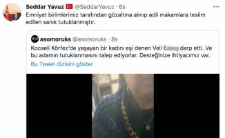 Kocaeli'de sosyal medyadan ihbar edilen zanlı, eşini darbettiği iddiasıyla tutuklandı