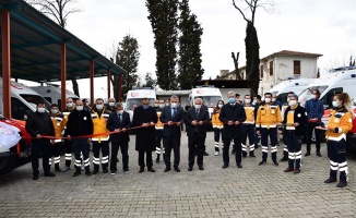 Tekirdağ'a tahsis edilen ambulanslar törenle teslim alındı