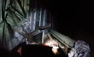 Balıkesir'de gübre yüklü kamyonet devrildi: 1 yaralı