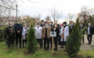 Bursa'da Kovid-19'dan hayatını kaybeden Radyoloji Uzmanı Dr. Yavuz Durmuş anısına fidan dikildi