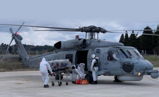 Çanakkale'de COVID hastası askeri helikopterle sevk edildi
