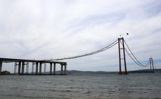 1915 Çanakkale Köprüsü inşaatında son çelik halat montajı yapıldı