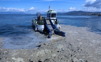 Bursa Büyükşehir Belediyesi sahillerdeki deniz salyasının temizlenmesi için çalışma başlattı