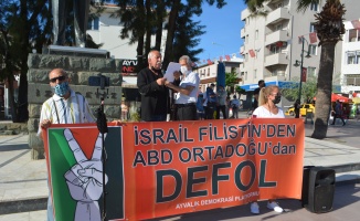 İsrail'in Mescid-i Aksa'ya saldırıları Ayvalık'ta protesto edildi