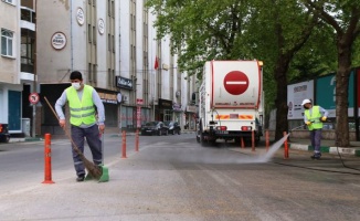 Kırklareli'nde cadde ve sokaklar dezenfekte edildi