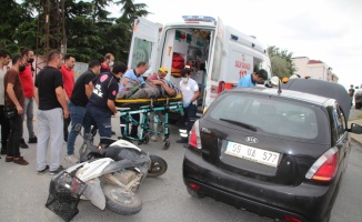 Tekirdağ'da otomobille elektrikli motosiklet çarpıştı: 1 yaralı