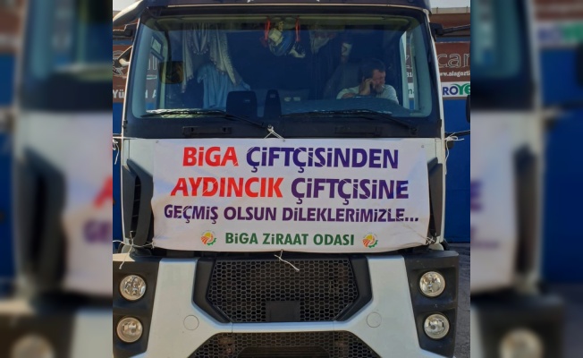 Biga'dan Antalya'daki yangın bölgesine yardım malzemesi gönderildi