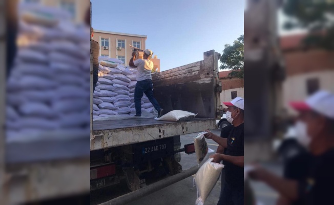 Edirne'den Kastamonu'ya afetzedeler için 1 kamyon İpsala pirinci gönderildi