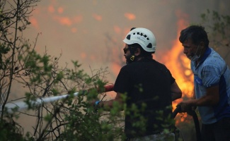 İzmir Aliağa Belediyesi Marmaris yangın bölgesinde