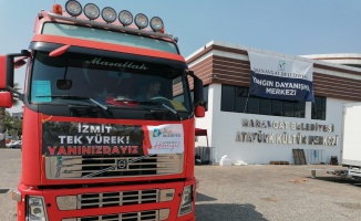 İzmit Belediyesi’nin yardım tırı Manavgat’a ulaştı