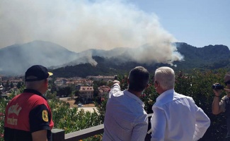 Muğla’da Başkan Gürün yangın bölgesinde