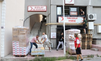 Türk Kızılay Edirne Şubesi yangın bölgelerine 1 tır yardım gönderdi