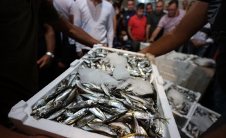Bandırma Balık Hali'ndeki mezatta sezonun ilk balıkları alıcı buldu