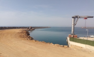 Enez Deniz Gümrük Kapısı liman inşaatı devam ediyor