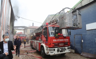 Bursa'da tekstil atölyesinde çıkan yangın söndürüldü