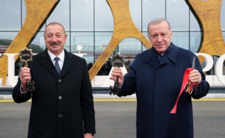 Cumhurbaşkanı Erdoğan, Azerbaycan'da Fuzuli'yi açtı