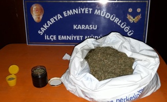 Karasu'da odunlukta yaklaşık 2 kilogram esrar bulundu