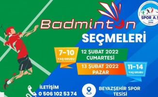 Kayseri Büyükşehir Spor A.Ş "Badminton" seçmeleri başlıyor 