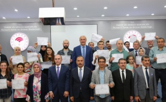 Bursa Osmangazi'de mantar yetiştiricileri sertifikalandı