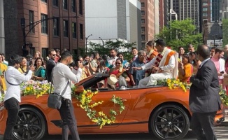 ABD Chicago sokaklarında Hint düğünü!
