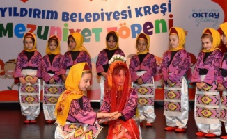 Bursa Yıldırım'da kreş çocuklarından hünerli mezuniyet