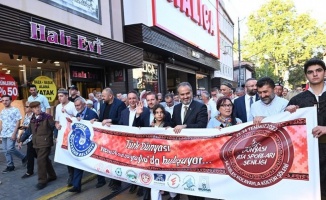 Bursa'da ata sporları kortej yürüyüşüyle başladı