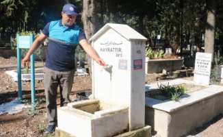 Manisa'da mezarlık çeşmelerine bayramlık bakım